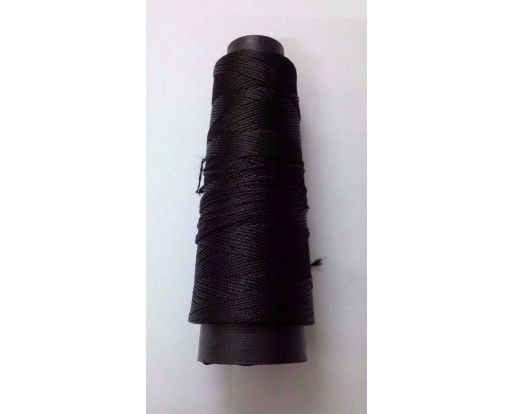 BLACK - 175+ Yards Viscose Rayon Art Silk Thread Yarn - Embroidery Crochet Knitting Lace Trim Jewelry